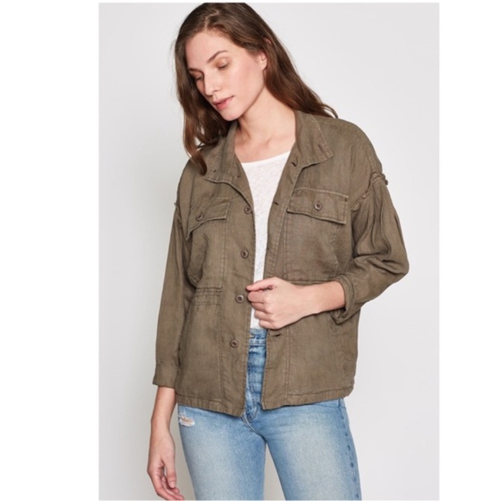Joie Kendora Linen Cargo Jacket